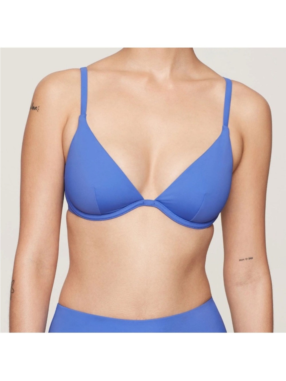 CUUP Swim Set Plunge Top Highwaist Bottom Iris Blue 17 / 4